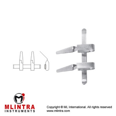 Biemer-Muller Approximator Angled - Wide Stainless Steel, 17 mm Jaw Opening - Jaw Length 5 mm - 9 mm